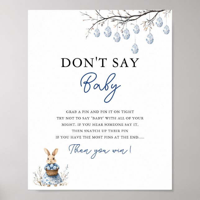 Sage keine Baby Oaster Chinoiserie Baby Shower Poster (Vorne)