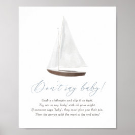 Sage keine Baby-Sign-Kinderwagen Kinderdusche Poster