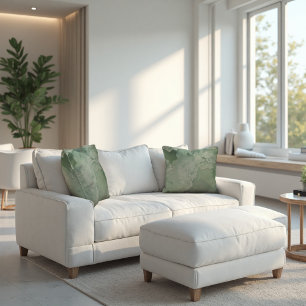 Sage Lace Lichen Abstrakt - Bio modern Kissen