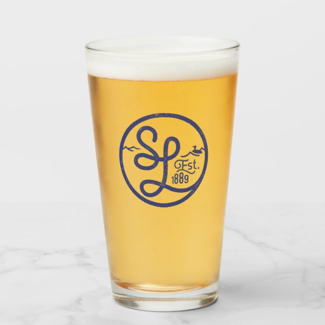 Sage Lake Siegel Pint Glass Glas (Vorne (Gefüllt))