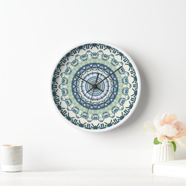 Sage Lavender Mandala Uhr (Zuhause)