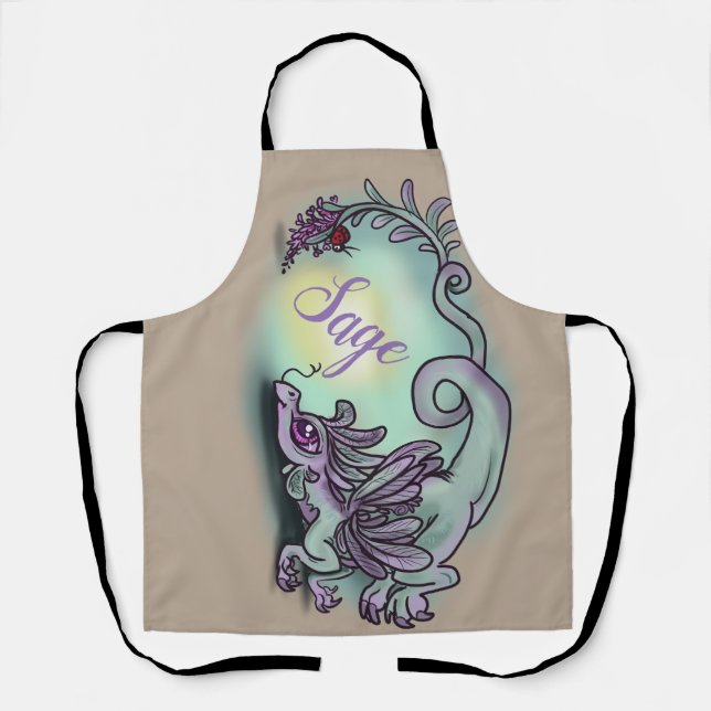 Sage lil' Dragon Schürze (Vorderseite)
