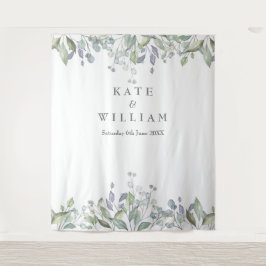 Sage Lilac Greenerity Wedding Foto Stand Hintergru Wandteppich