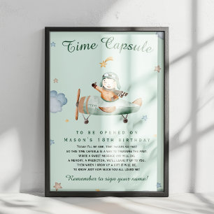 Sage Little Aviator Zeitkapsel-Meilenstein Poster