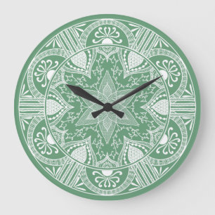 Sage Mandala Große Wanduhr