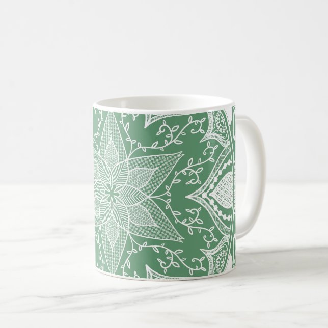 Sage Mandala Kaffeetasse (VorderseiteRechts)