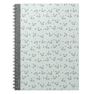 Sage Minimalist Cat Line Art Notebook Notizblock