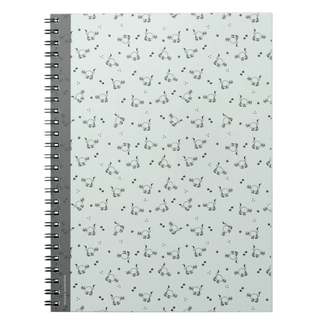 Sage Minimalist Cat Line Art Notebook Notizblock (Vorderseite)