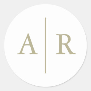 Sage Minimalistisch Eleganter Umschlag Aufkleber, Runder Aufkleber