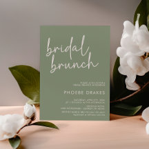 Sage Minimalistisch Script Bridal Brunch