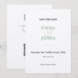 Sage Minimalistisches Et-Zeichen Hochzeit Termin m Save The Date