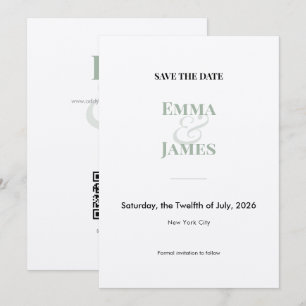Sage Minimalistisches Et-Zeichen Hochzeit Termin m Save The Date