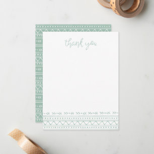 Sage Modern Boho Vielen Dank Mitteilungskarte