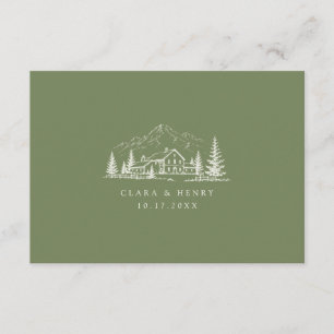 Sage Mountain Hochzeits-QR-Code-RSVP-Karte Begleitkarte