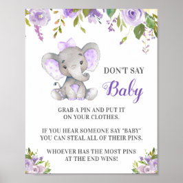 Sage nicht Baby Button Game Elephant Baby Girl Sho Poster