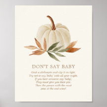 Sage nicht Baby Sign Kleine Pumpkin Baby Dusche