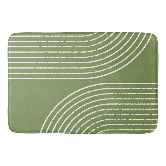 Sage Olive Minimalistisch Bath Matts Badematte (Vorderseite)