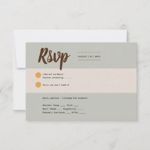 Sage Olive RSVP pour correspondre à Rustic Fall In