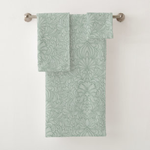 Sage on Sage Art Nouveau Floral sans joint