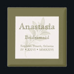 Sage Personalized Bridesmaid Name Magnet<br><div class="desc">Celebrate your bridal party with this elegant personalized bridesmaid name magnet, featuring a custom name design framed with a classic sage green border. This stylish and meaningful keepsake makes a thoughtful gift for bridesmaids, maid of honor, or any special member of your wedding party. The minimalist design pairs a clean...</div>