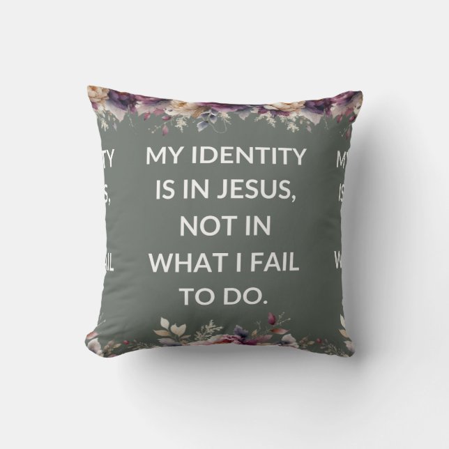 Sage pillow with a simple religious quote kissen (Vorderseite)