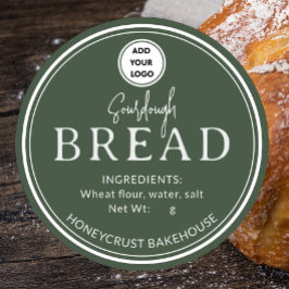 Sage Pine Bakery Sauerteigbrot-Logo-Aufkleber Runder Aufkleber