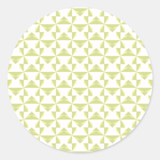 Sage Pinwheels Runder Aufkleber (Vorderseite)