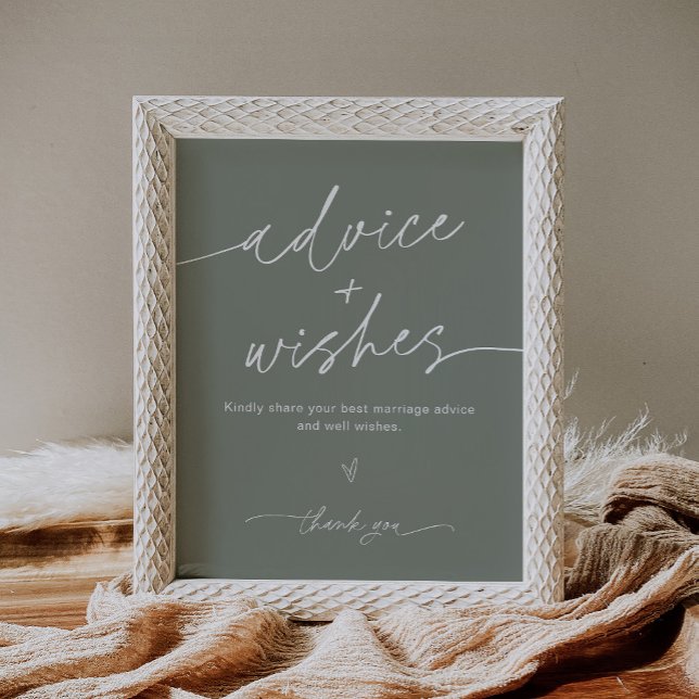 SAGE Rat und Wünsche Hochzeitsschild Poster (Von Creator hochgeladen)