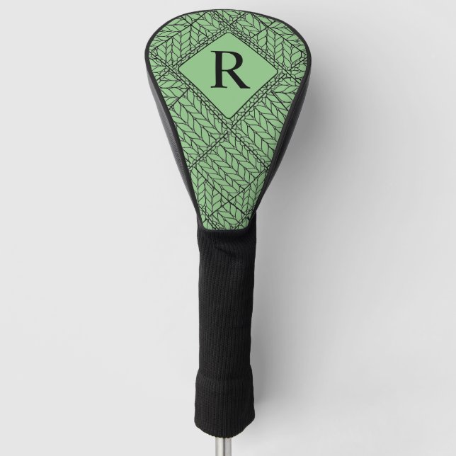 SAGE RAUTE STRICK Golf Driver Cover + Initial Headcover (Vorderseite)