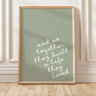 Sage Romantik Wall Art Zitat Poster