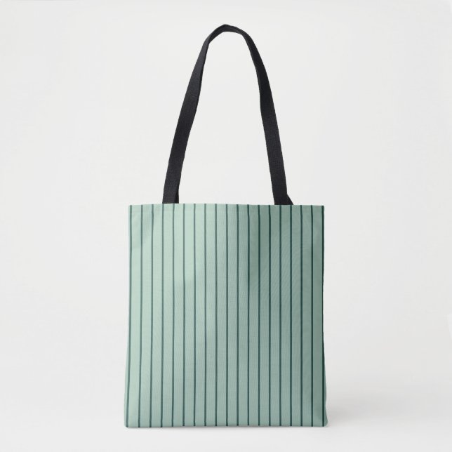 Sage & Sac fourre-tout gris vert foncé rayé (Devant)
