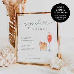 SAGE Signature Drinks Hochzeitszeichen 8x10 Poster