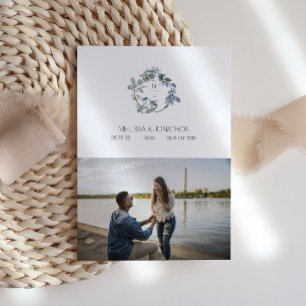Sage Silber Grün Floral Bild Speichern Termin merk Save The Date