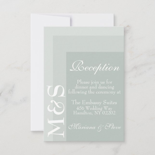Sage Simple Modern Chic Script Wedding Card Dankeskarte (Vorderseite)