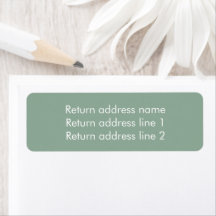 Sage Simple Modern Christmas Return Address