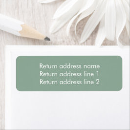 Sage Simple Modern Christmas Return Address