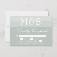 Sage Simple Modern Script Wedding RSVP Card