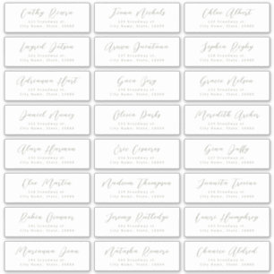 Sage Stylish script Brautgastadresse Aufkleber