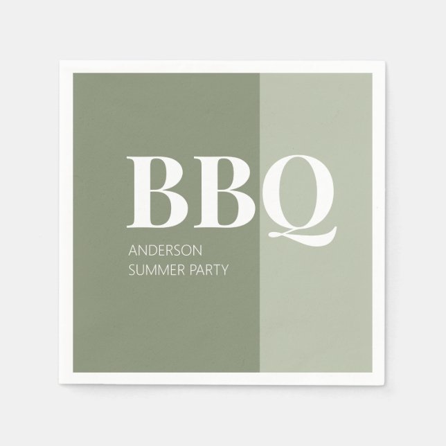 Sage Summer BBQ-Party  Serviette (Vorderseite)
