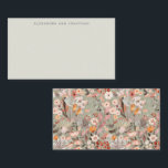 Sage Taupe Floral Boho Individuelle Name Geschenkv Mitteilungskarte<br><div class="desc">Rustikale Seite Grün und Taupe Blumenkohl Individuelle Name Geschenkkarte</div>