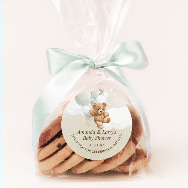 Sage Teddy Bear avec Ballons Sticker (Créateur téléchargé)