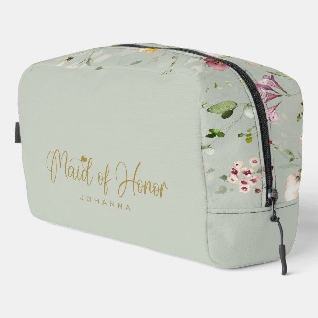 Sage-Trauzeugin Skriptname Accessory-Geschenk Waschbeutel (Rechte Ecke)