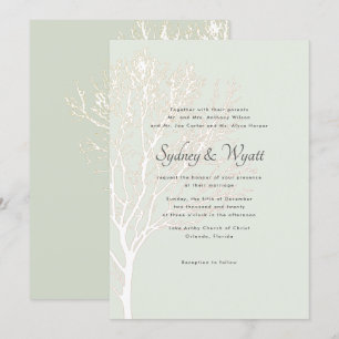 Sage Tree Eltern Names Custom Wedding Einladung