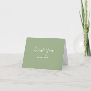 Sage Typografy Wedding Danke