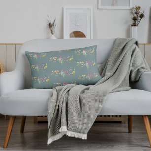 Sage Vert Joli Oreiller Floral