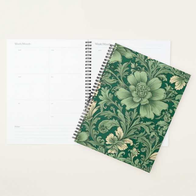 Sage Vert Vintage motif floral (Devant avec enveloppe)