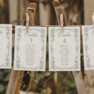 Sage viktorianische Hochzeit Sitzordnung Schild Ka Einladung