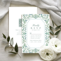 Sage Vintage Botanische Florale QR-Code-Hochzeit