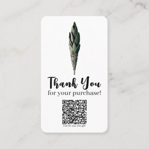 Sage Vintage-Geschenkkauf QR Social Media Verbinde Visitenkarte