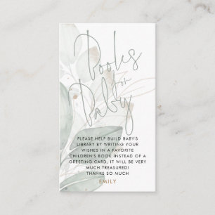Sage Watercolor Folies Books für Baby Begleitkarte